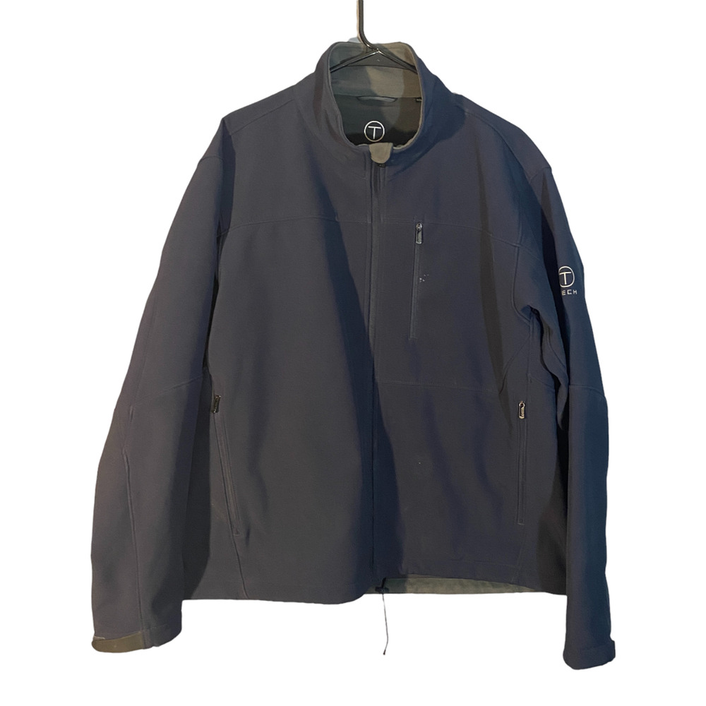 Tumi Tech Navy Blue Warm Winter Full Zip Jacket Men Sz XL